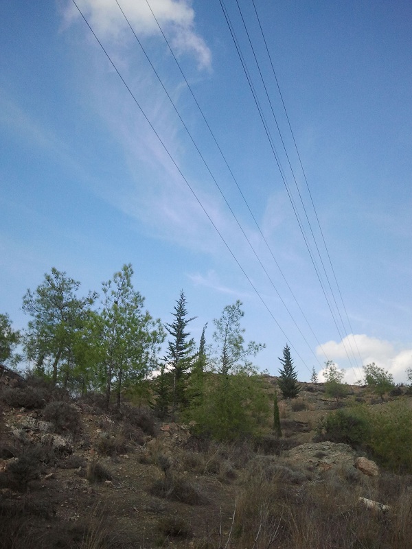 Residence along overhead power lines