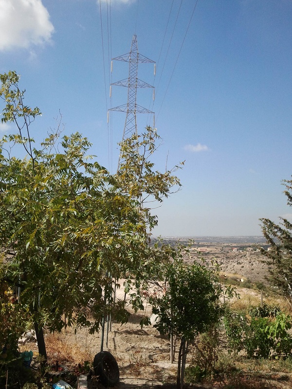 Overhead power line tower